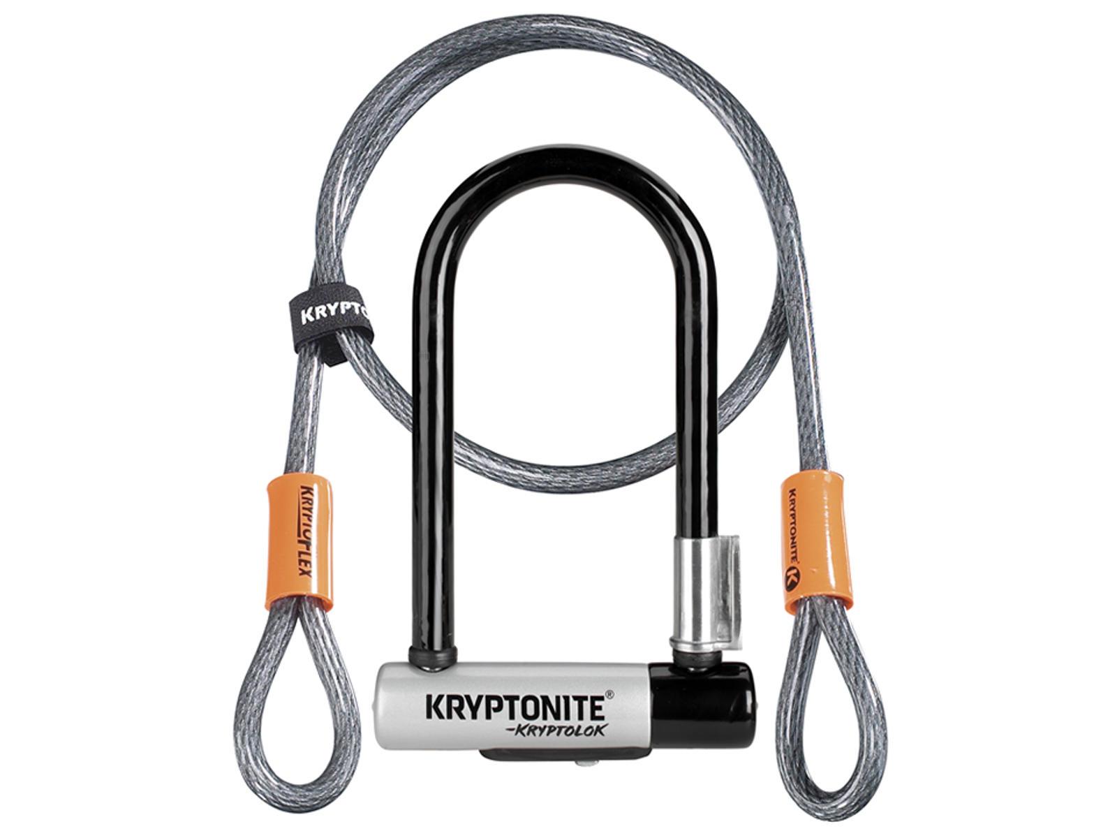 Kryptonite Kryptolok Mini 7 bøjlelås med wire til cykel og el-løbehjul